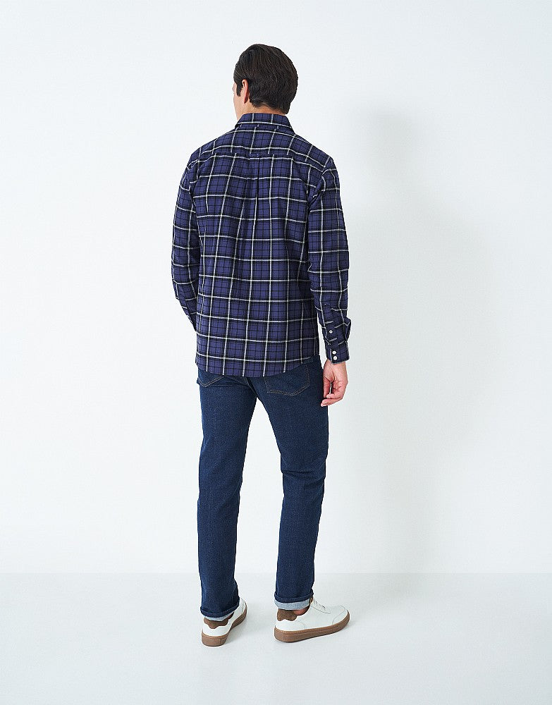 Crew Clothing Brushed Fleece Grindle Check Shirt