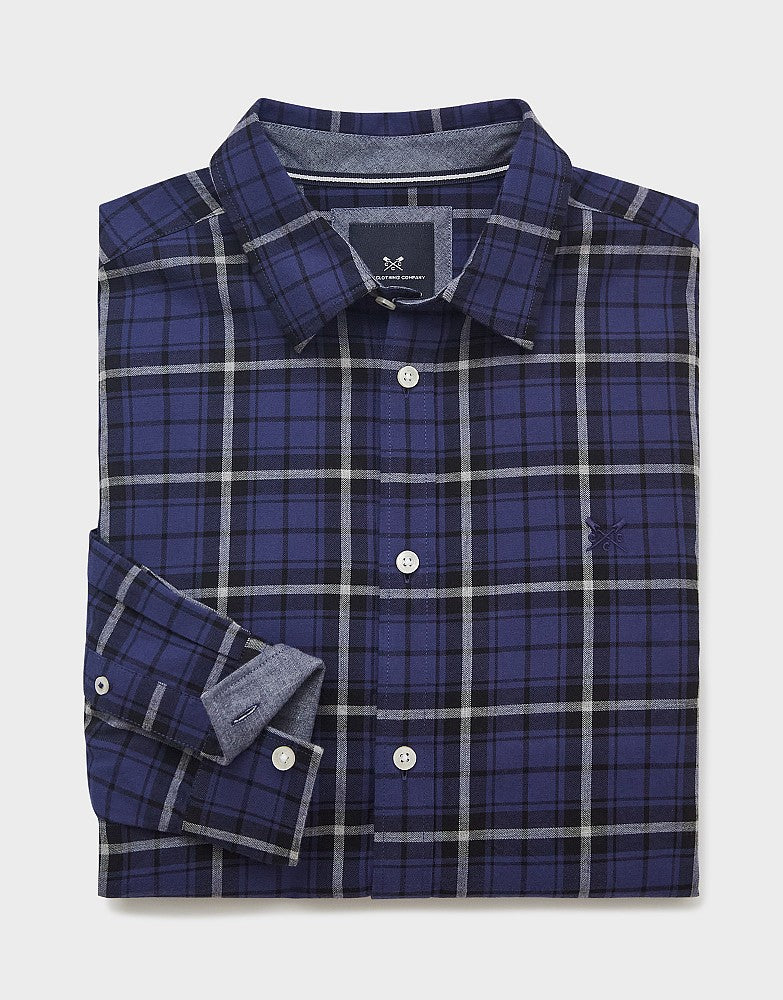 Crew Clothing Brushed Fleece Grindle Check Shirt