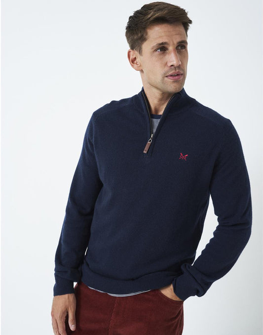 Crew Clothing Merino Cashmere Half Zip Jumper
