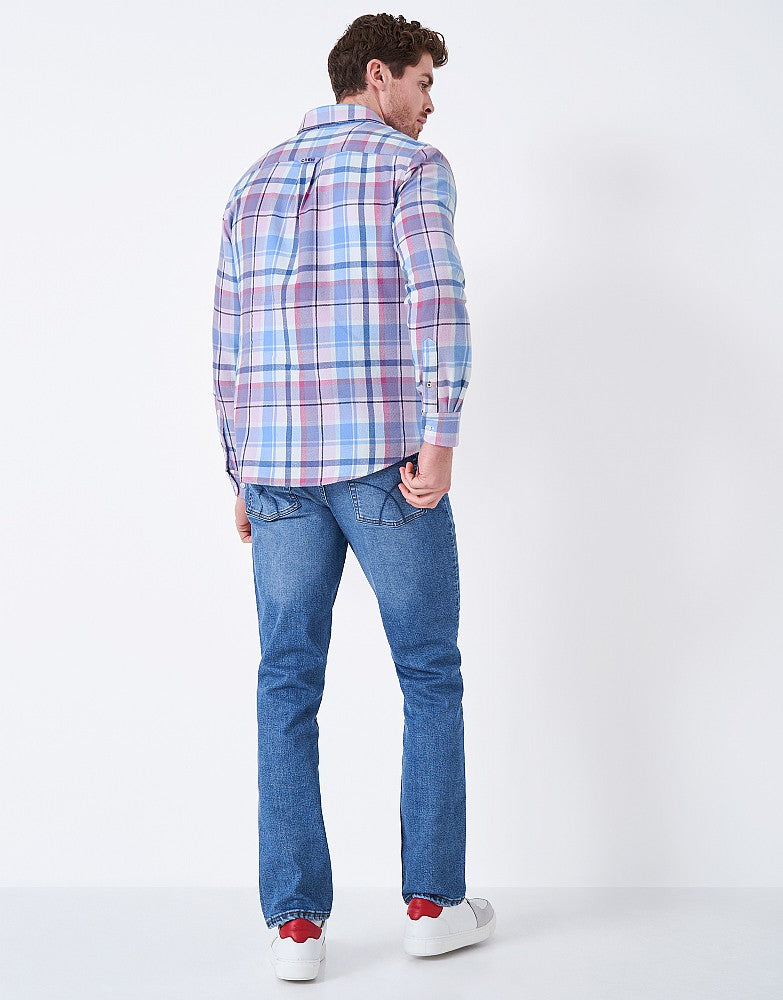 Crew Clothing Brushed Flannel Oversized Check Shirt