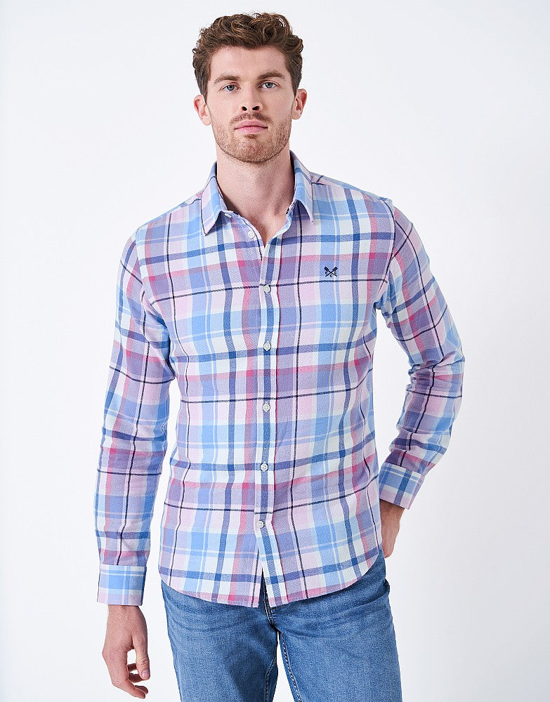 Crew Clothing Brushed Flannel Oversized Check Shirt