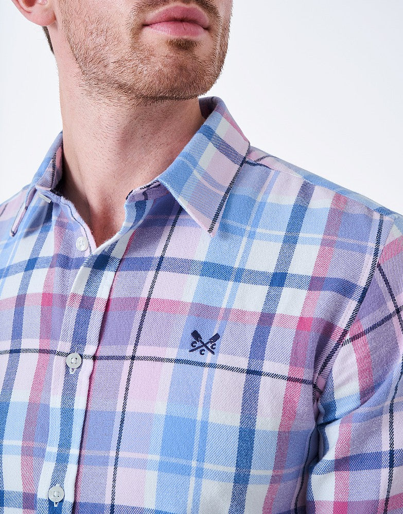 Crew Clothing Brushed Flannel Oversized Check Shirt