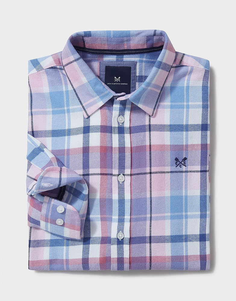 Crew Clothing Brushed Flannel Oversized Check Shirt
