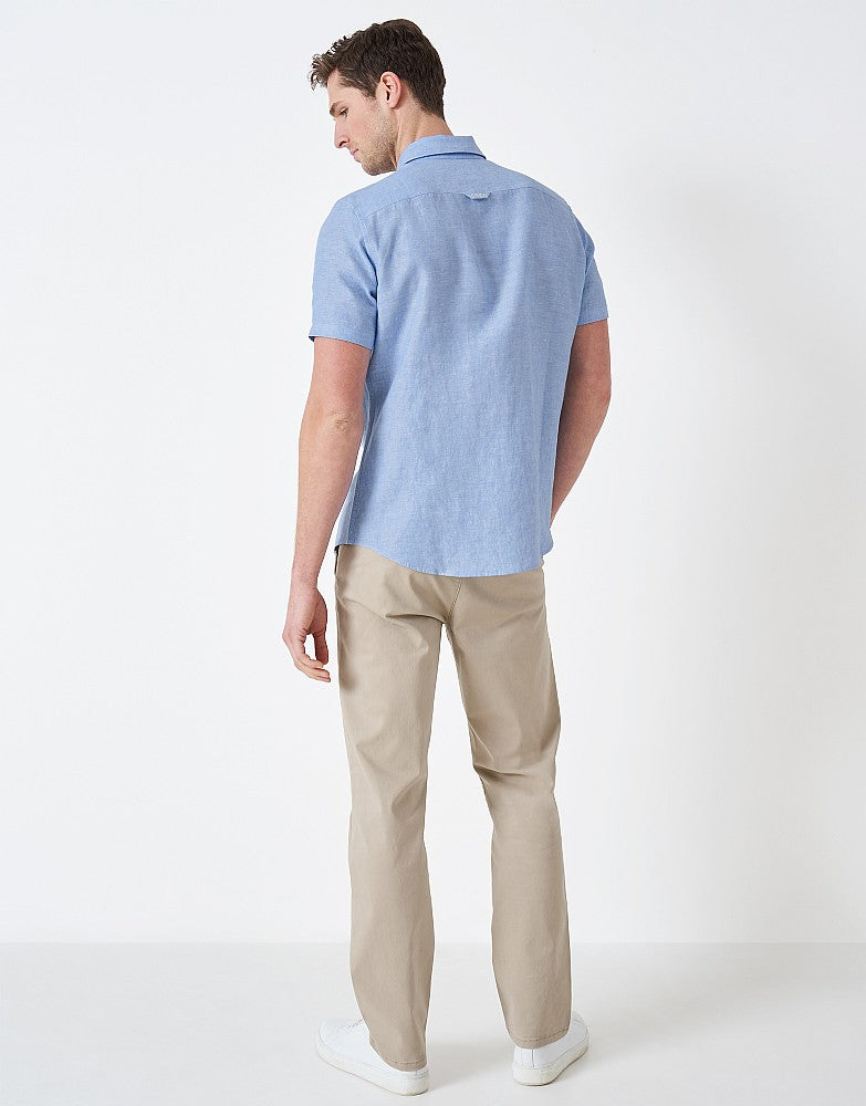 Crew Clothing Short-Sleeve Linen Shirt