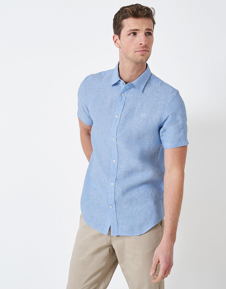 Crew Clothing Short-Sleeve Linen Shirt