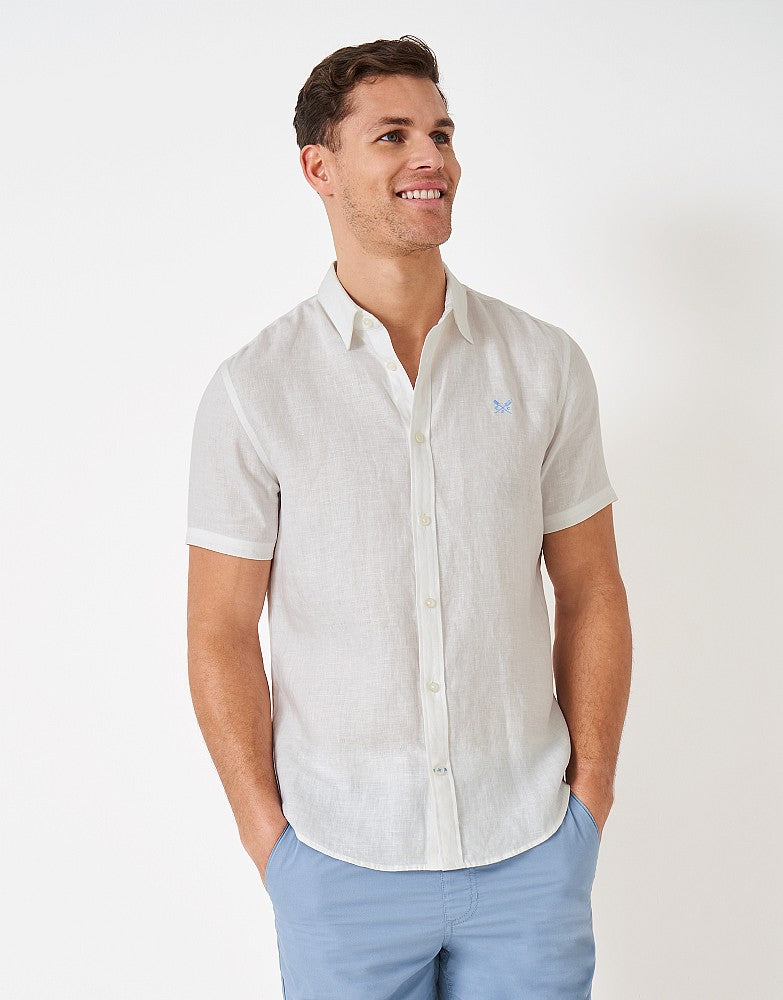 Crew Clothing Short-Sleeve Linen Shirt