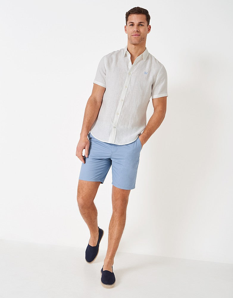 Crew Clothing Short-Sleeve Linen Shirt