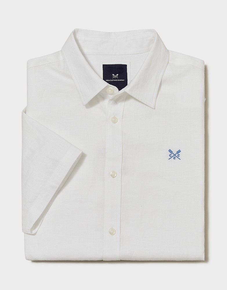 Crew Clothing Short-Sleeve Linen Shirt