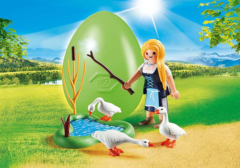 Playmobil Egg Maiden with Geese