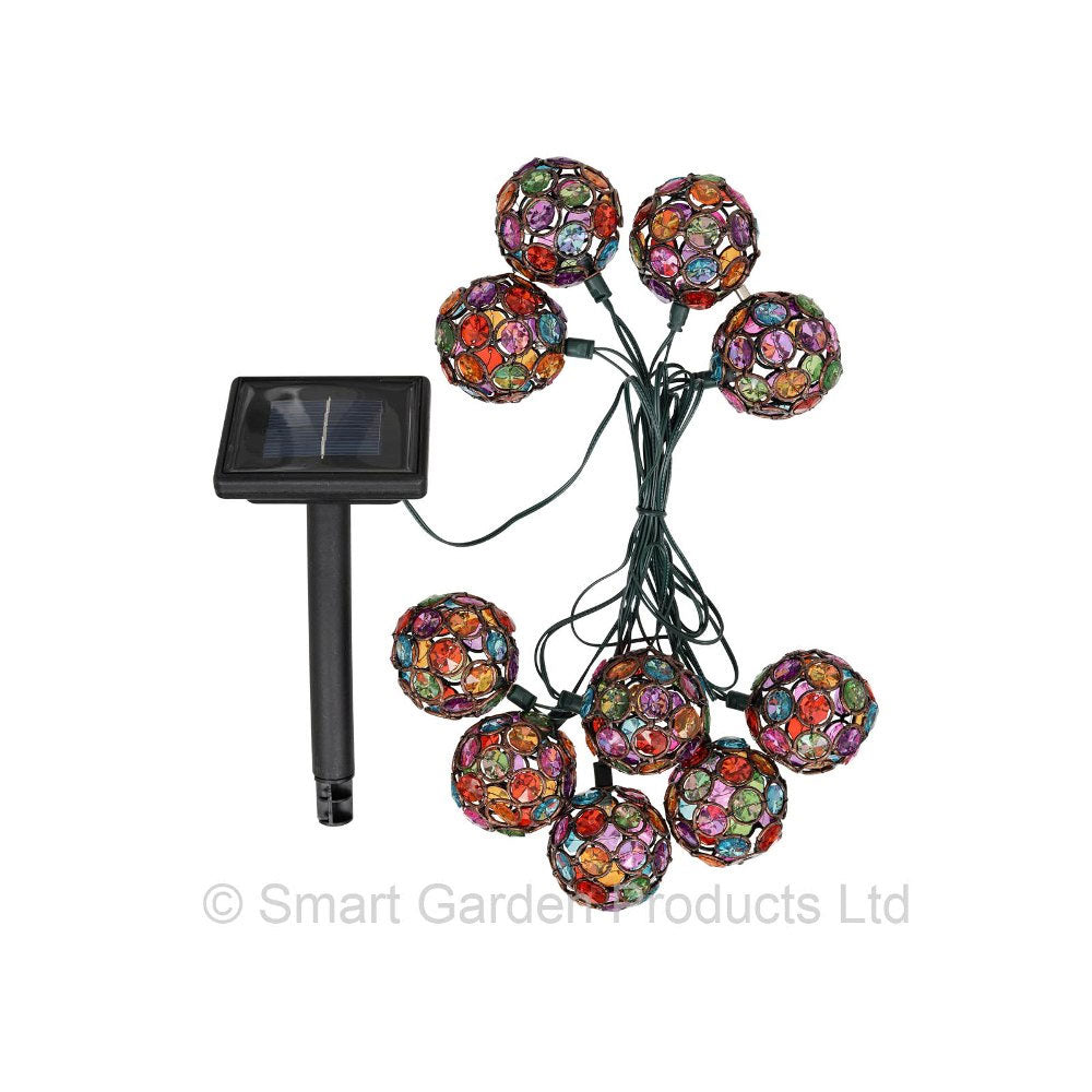 Smart Solar 10 Multi Glow Gem String Lights