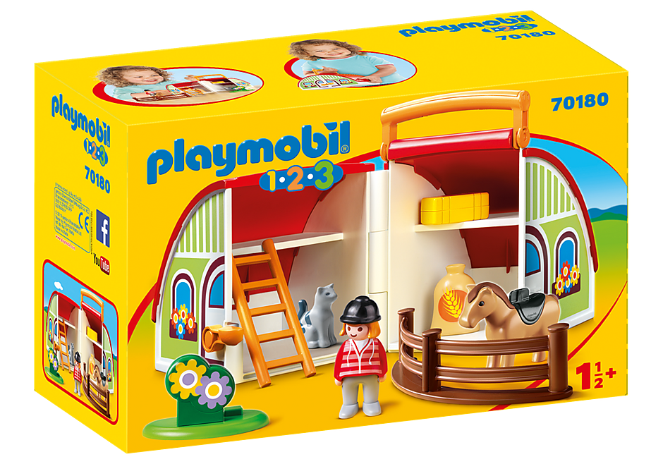 Playmobil 1.2.3 My Take Along Farm