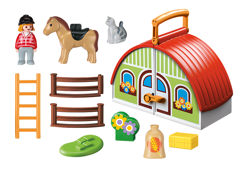 Playmobil 1.2.3 My Take Along Farm