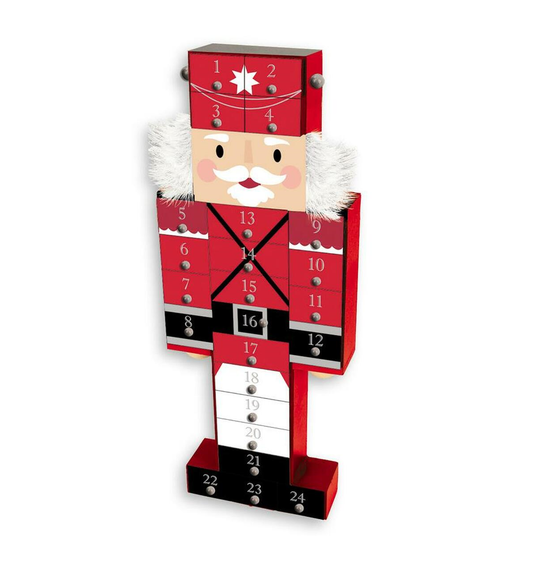 Premier Wooden Nutcracker Christmas Advent Drawers