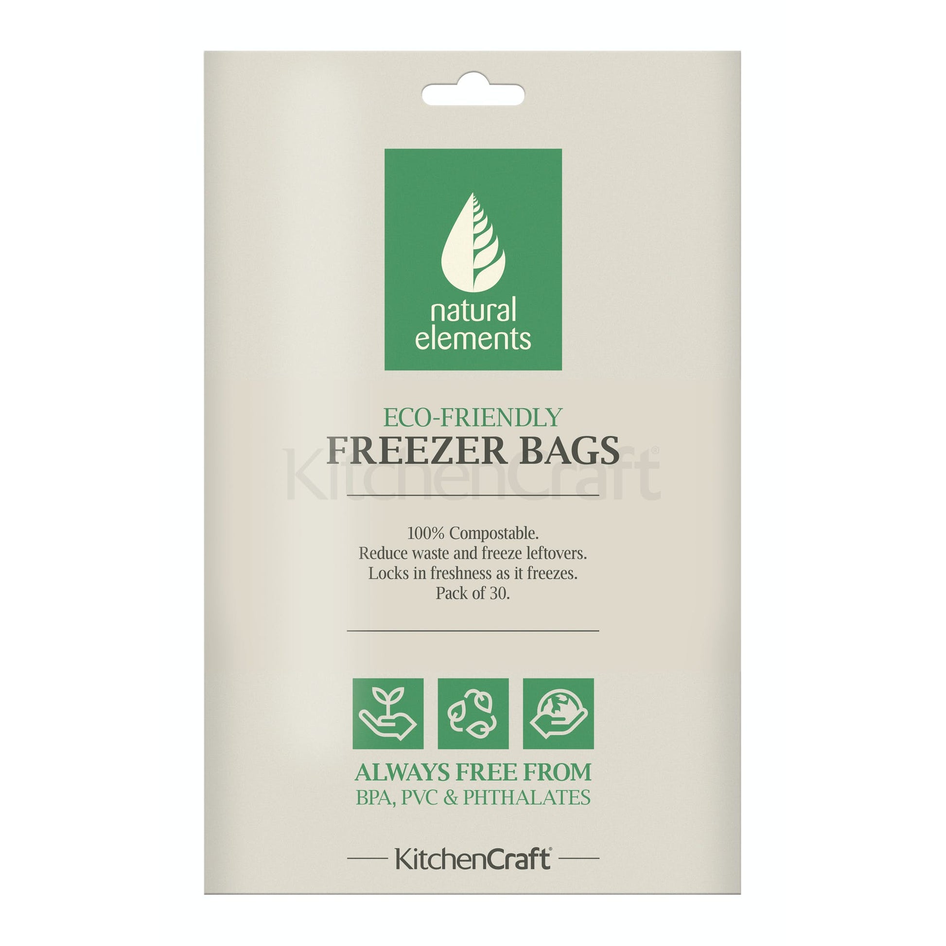 KitchenCraft Natural Elements Eco-Friendly Food & Freezer Bags