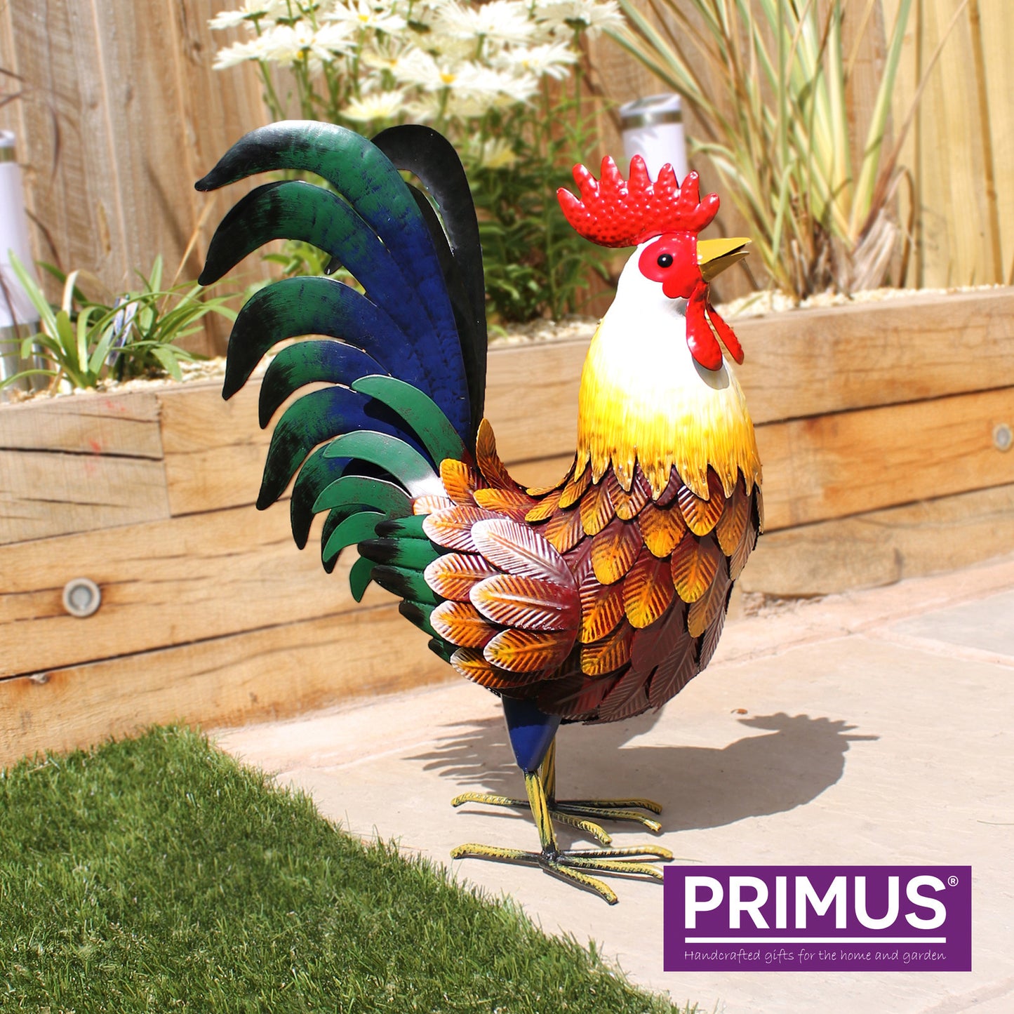Primus Farmyard Metal Rooster 35cm x 44cm