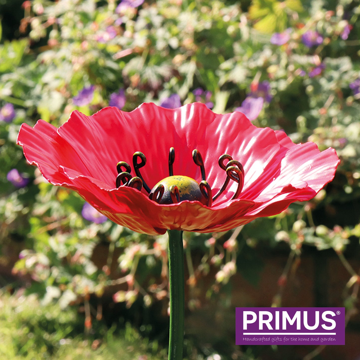 Primus Small Metal Poppy Garden Stake