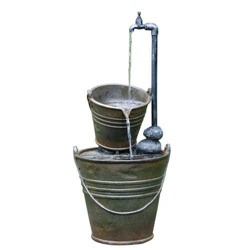 Aqua Creations 2 Tin Buckets with Tap Water Feature
