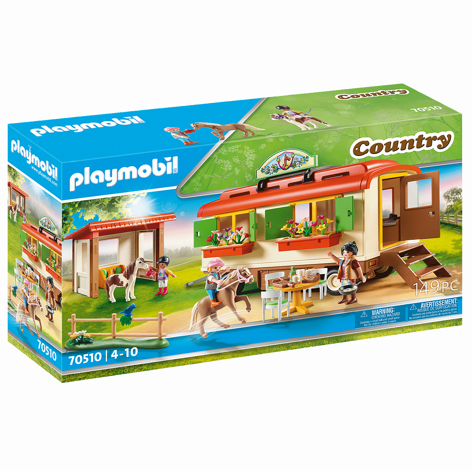 Playmobil Country Pony Shelter with Mobile Home 70510