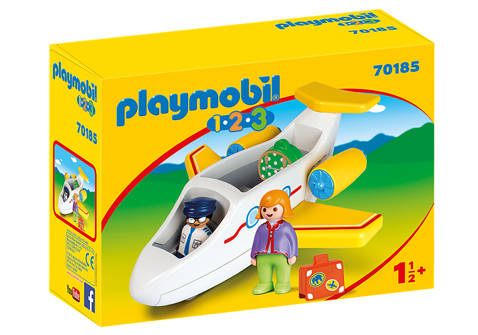 Playmobil 1.2.3 Airplane with Passenger