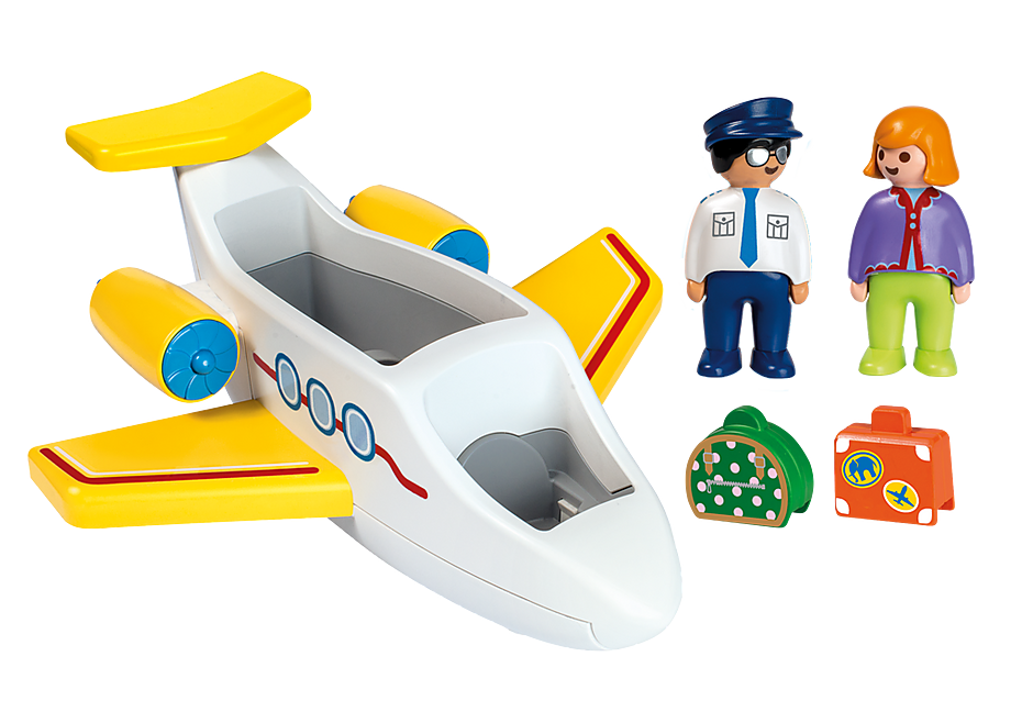 Playmobil 1.2.3 Airplane with Passenger