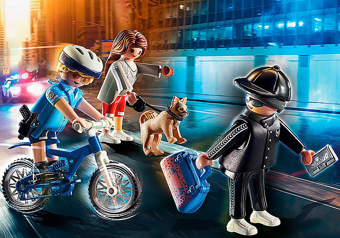 Playmobil City Action Police Bicycle with Thief