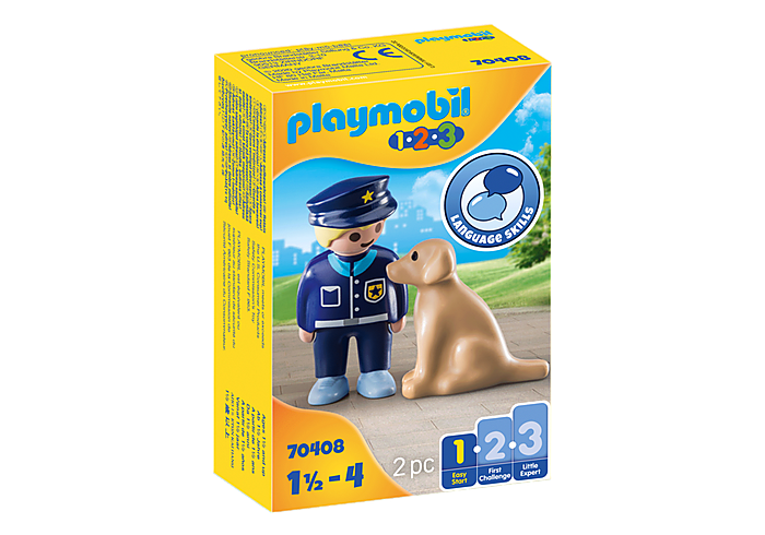 Playmobil 1.2.3 Police Officer with Dog