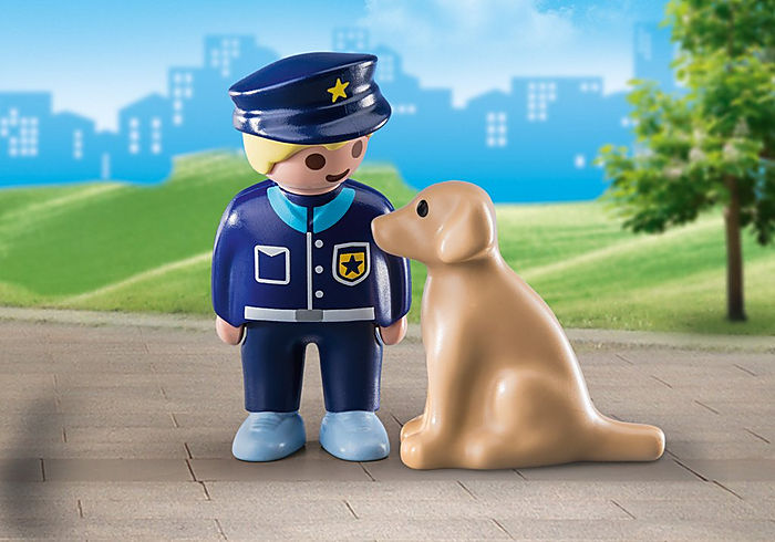 Playmobil 1.2.3 Police Officer with Dog