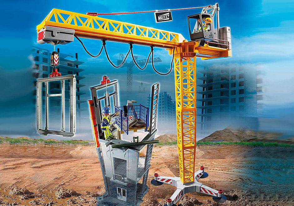 Playmobil City Action RC Crane with Building Section