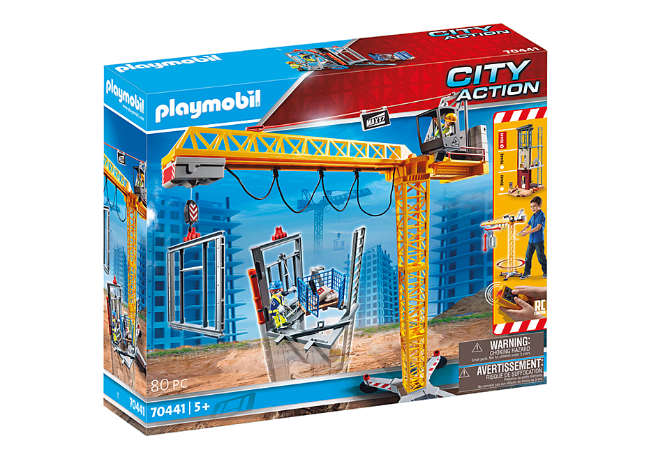 Playmobil City Action RC Crane with Building Section