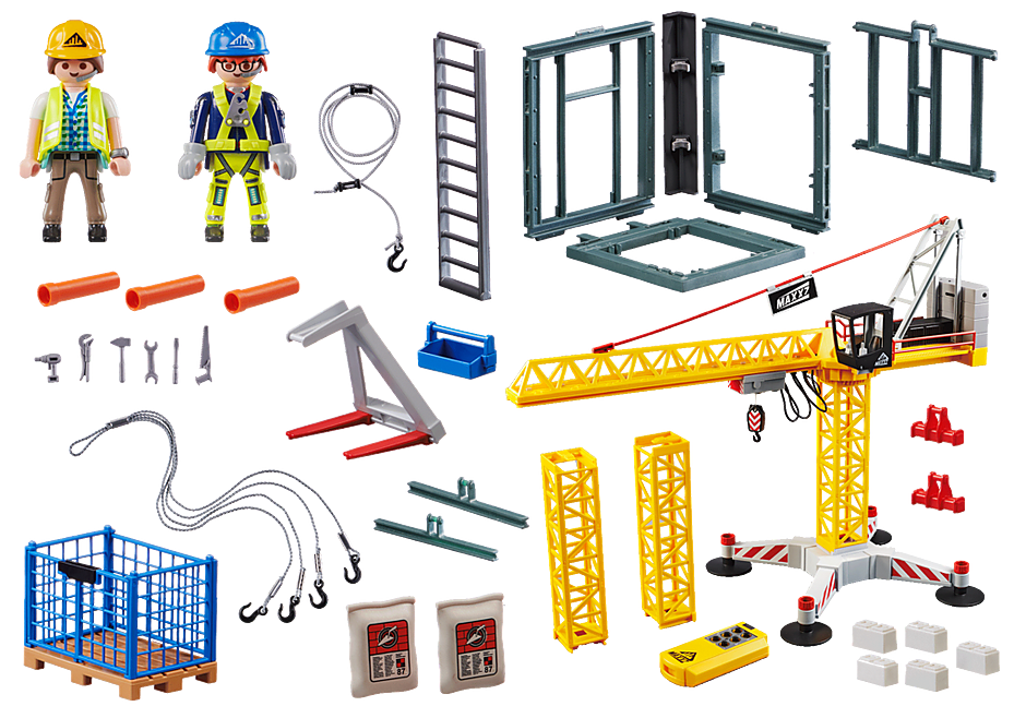 Playmobil City Action RC Crane with Building Section