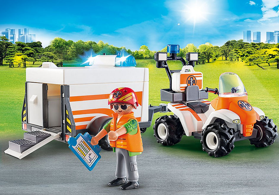 Playmobil City Life Rescue Quad with Trailer
