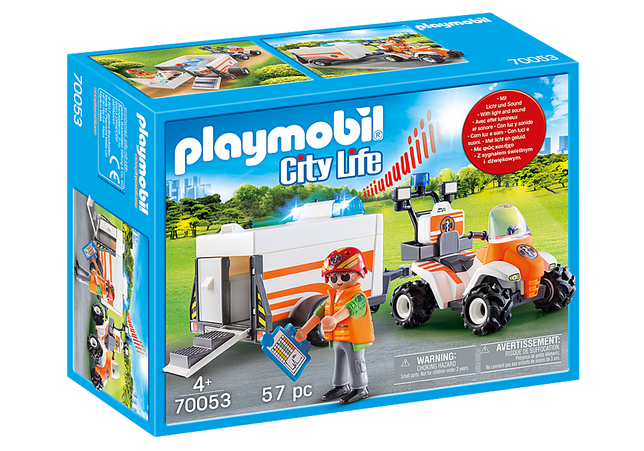 Playmobil City Life Rescue Quad with Trailer