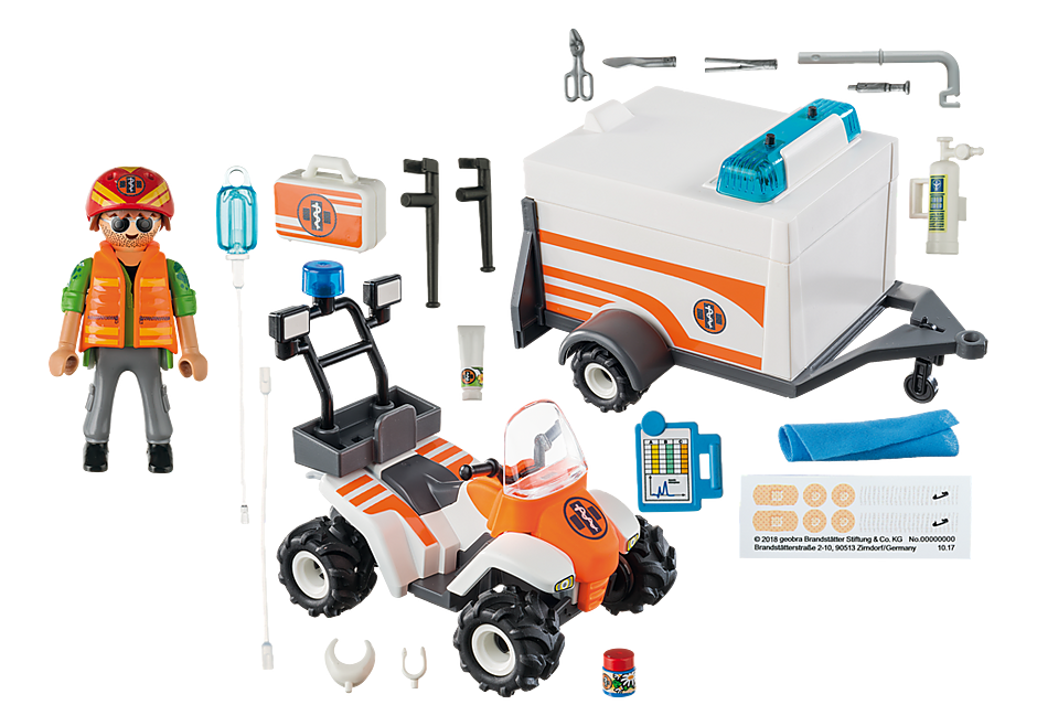 Playmobil City Life Rescue Quad with Trailer