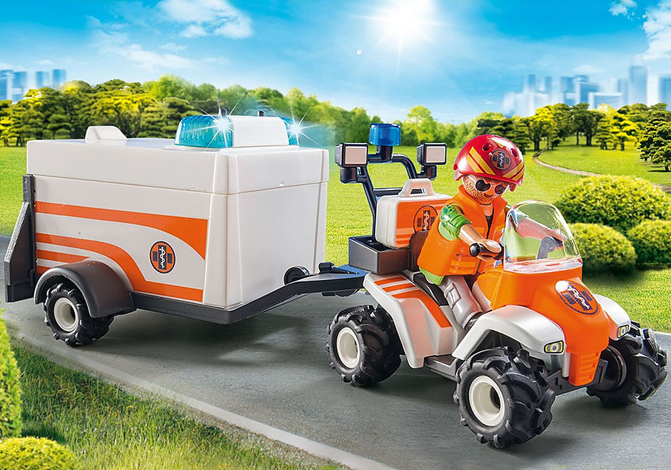 Playmobil City Life Rescue Quad with Trailer