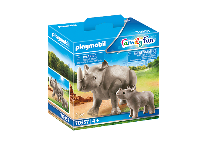 Playmobil Family Fun Rhino with Calf