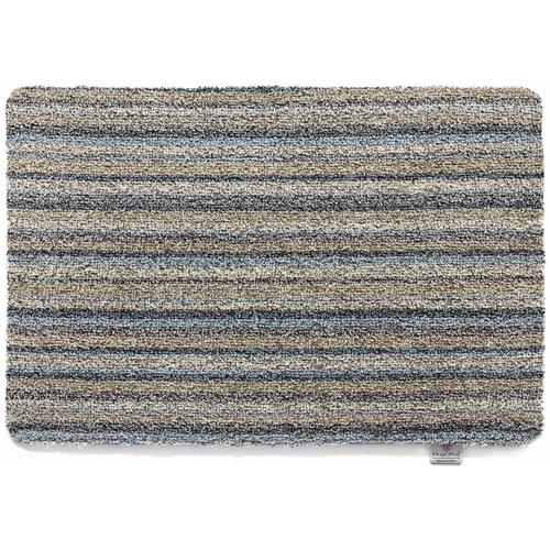 HugRug Doormat Plain Ribbon Grey Stripes Mat 50x75cm