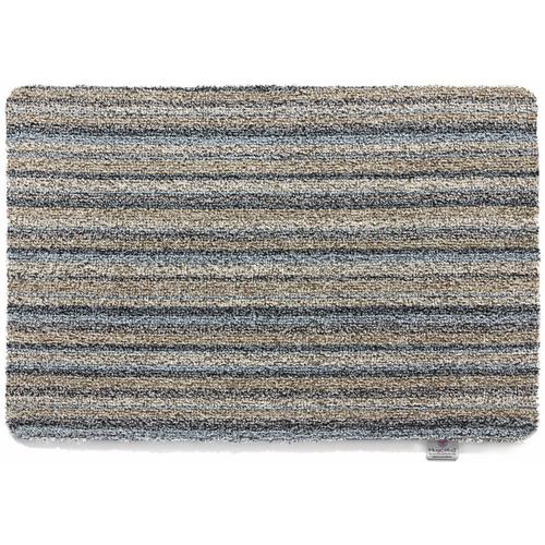HugRug Doormat Plain Ribbon Grey Stripes Mat 50x75cm