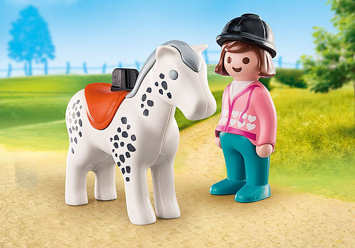 Playmobil 1.2.3 Rider with Horse