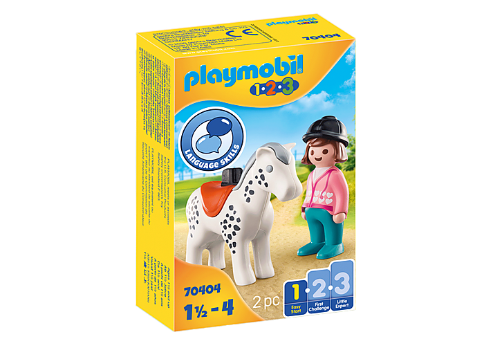 Playmobil 1.2.3 Rider with Horse