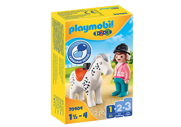 Playmobil 1.2.3 Rider with Horse