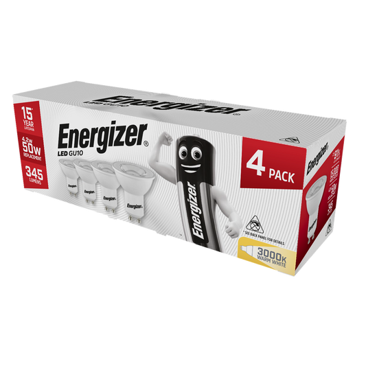 Energizer LED GU10 Cool White 50W 4-Pack
