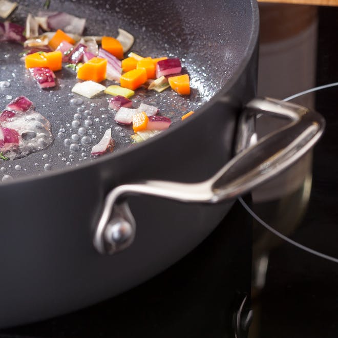 Stellar Hard Anodised Non-Stick Saute Pan with Lid 30cm