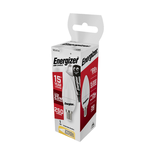 Energizer LED Candle Opal SES/E14 Warm White 250lm 25W