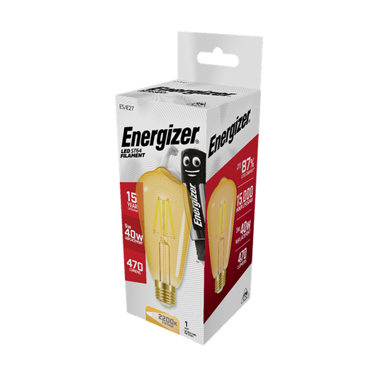 Energizer LED ST64 Filament Gold 470LM 5W E27 (ES) Warm White