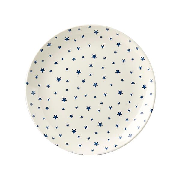 Queens by Churchill Sieni Stars Blue Side Plate 20cm