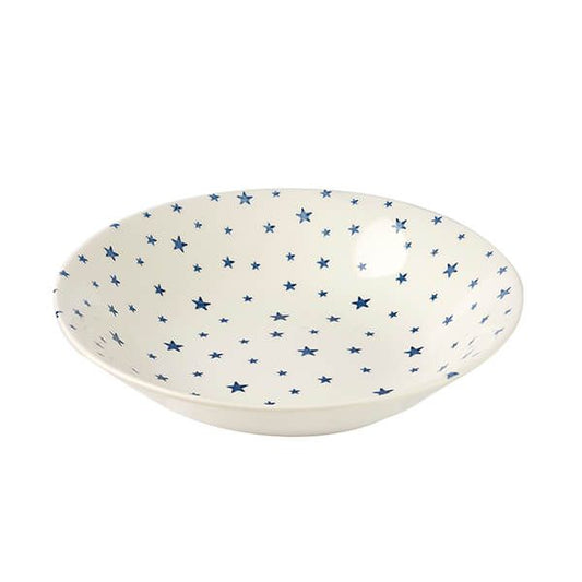 Queens by Churchill Sieni Stars Blue Oatmeal Bowl 15.5cm