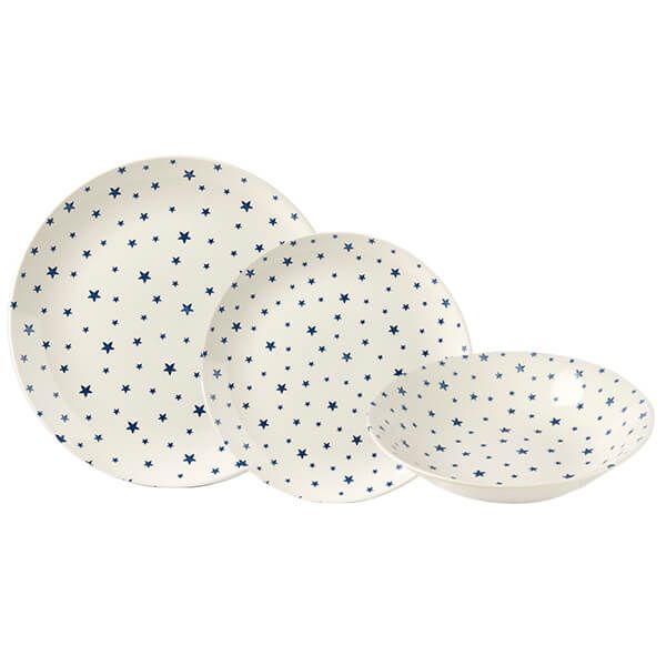 Queens by Churchill Sieni Stars Blue 12 Piece Tableware Set