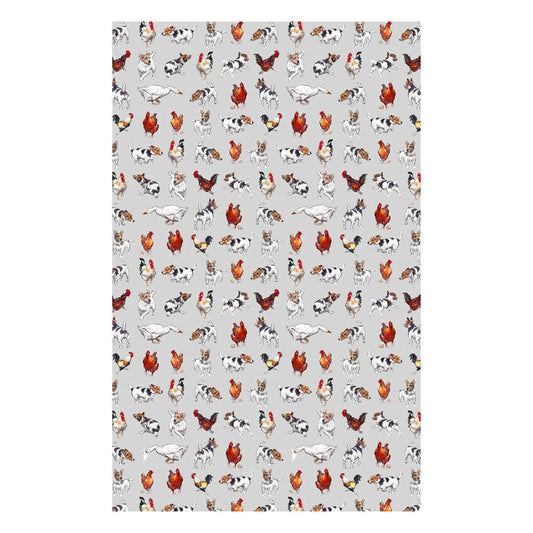 Samuel Lamont Tea Towel Farmyard Frolics Cotton