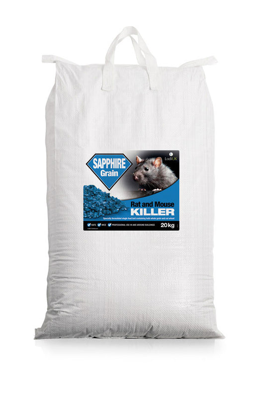 Lodi Sapphire Rat Bait Grain Mix of Whole & Cut Wheat 20kg