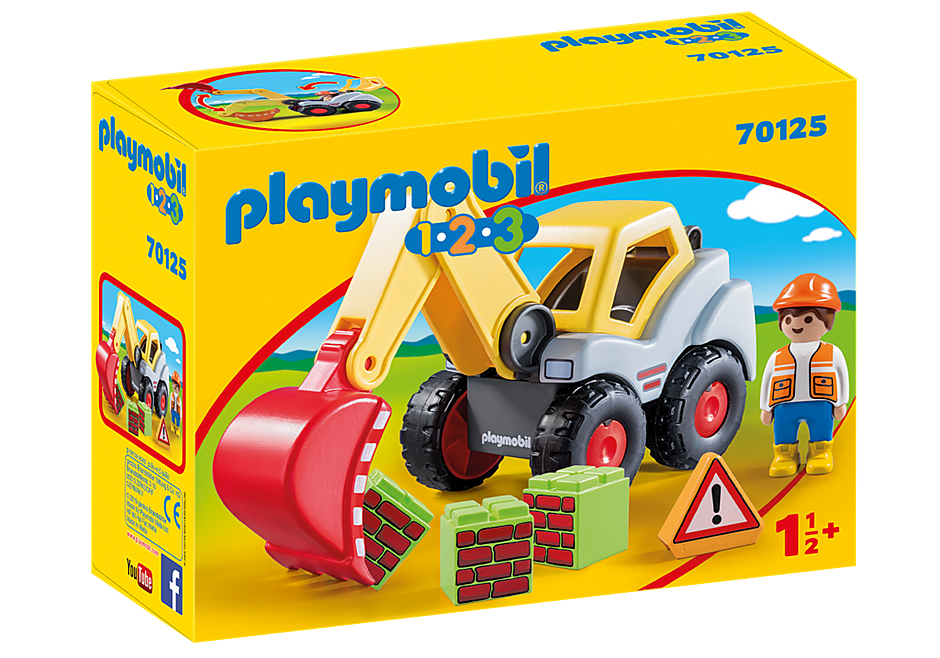 Playmobil 1.2.3 Shovel Excavator